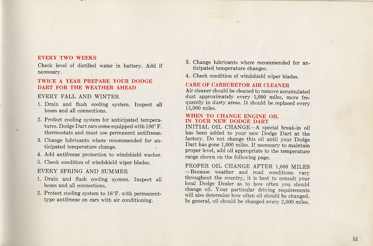 1960 Dodge Dart Owners Manual Page 41